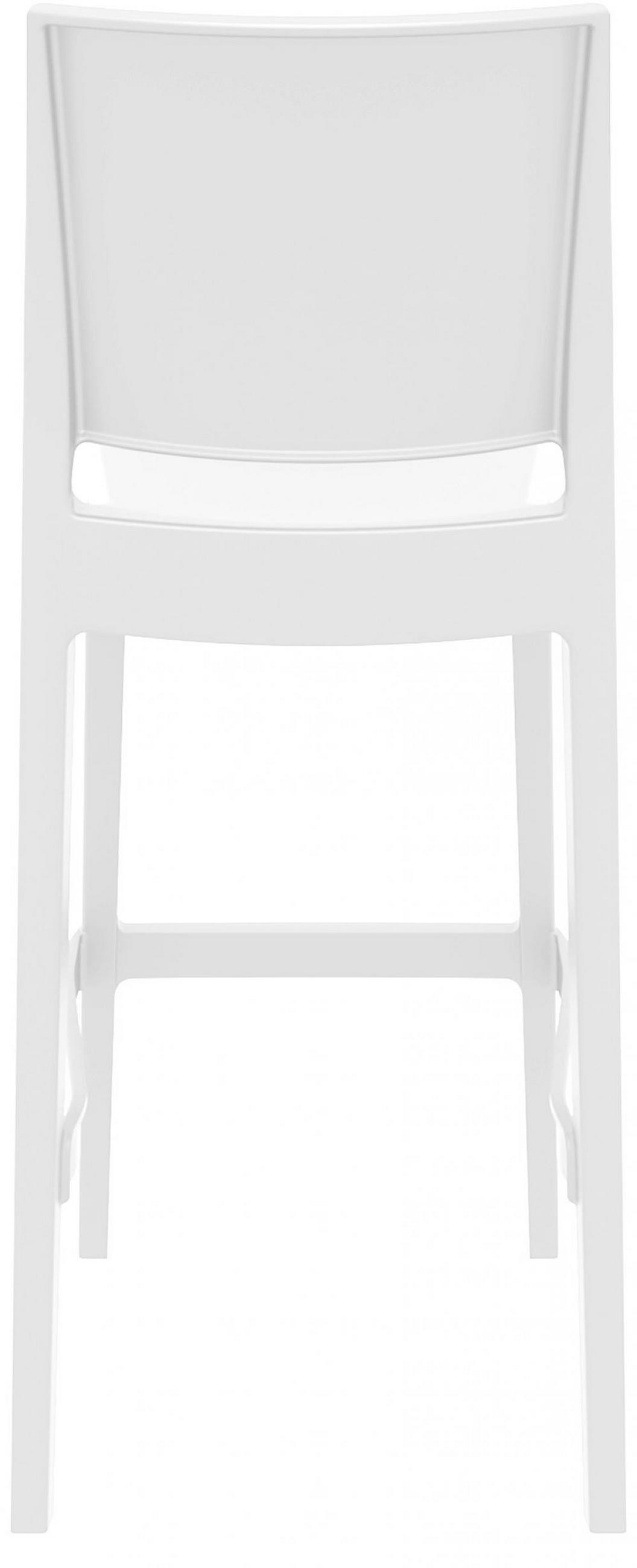 BARHOCKER 2er Set Kunststoff weiß - Weiß, Kunststoff (45/105/51cm) - CLP