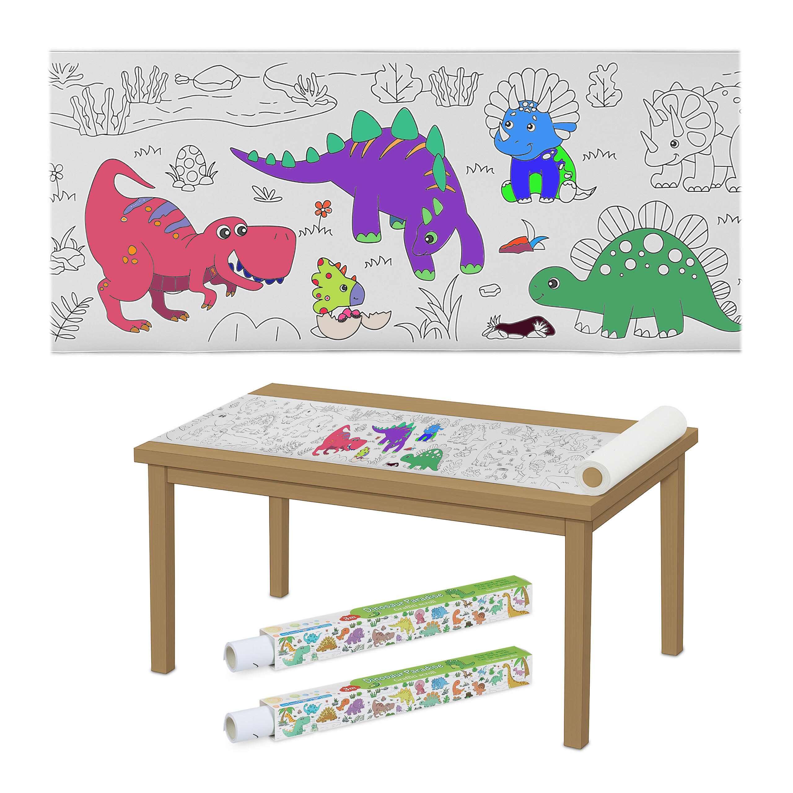 2XAUSMALTISCHDECKE - Multicolor, Papier (38/4/4cm) - Relaxdays