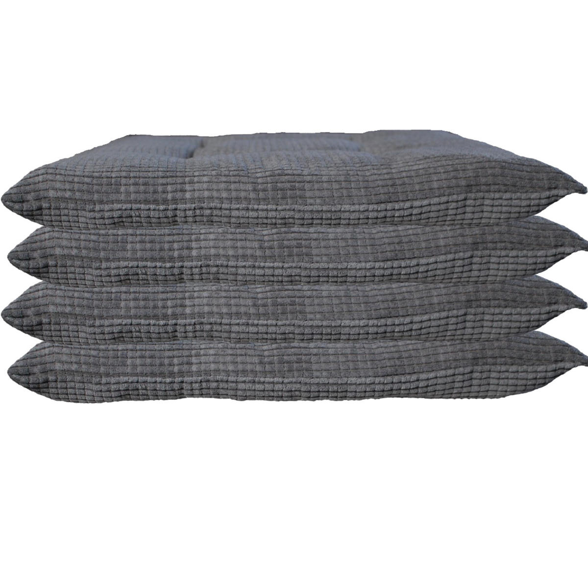 STUHLKISSEN 4er Set New Wave - Platinfarben, Textil (40/40/4cm) - Yve! decoration