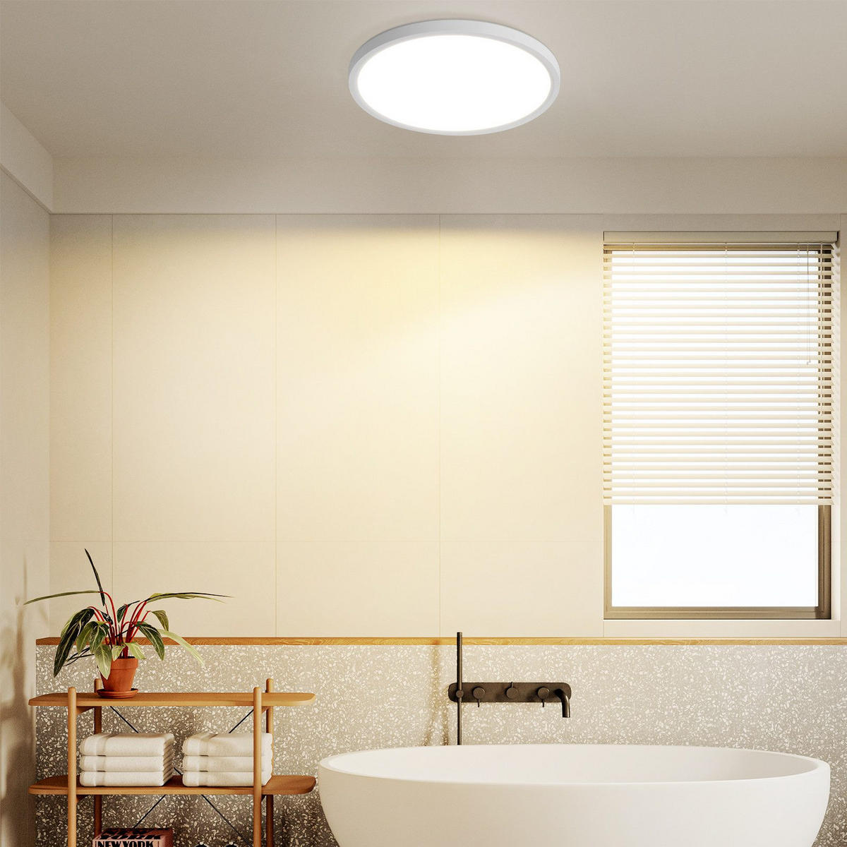 LED-DECKENLEUCHTE Lupton 30/30/2.6cm - Weiß, Kunststoff (30/30/2.6cm) - Nettlife