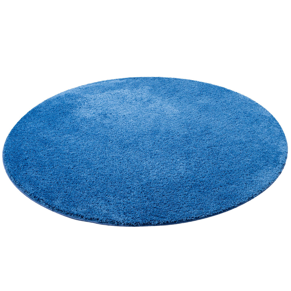 HOCHFLOR SHAGGY TEPPICH PALACE RUND - Blau, Textil (160/160cm) - Snapstyle