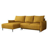 ECKSOFA Santi L - Gelb/Schwarz, Holz/Textil (240/160cm) - MIRJAN24