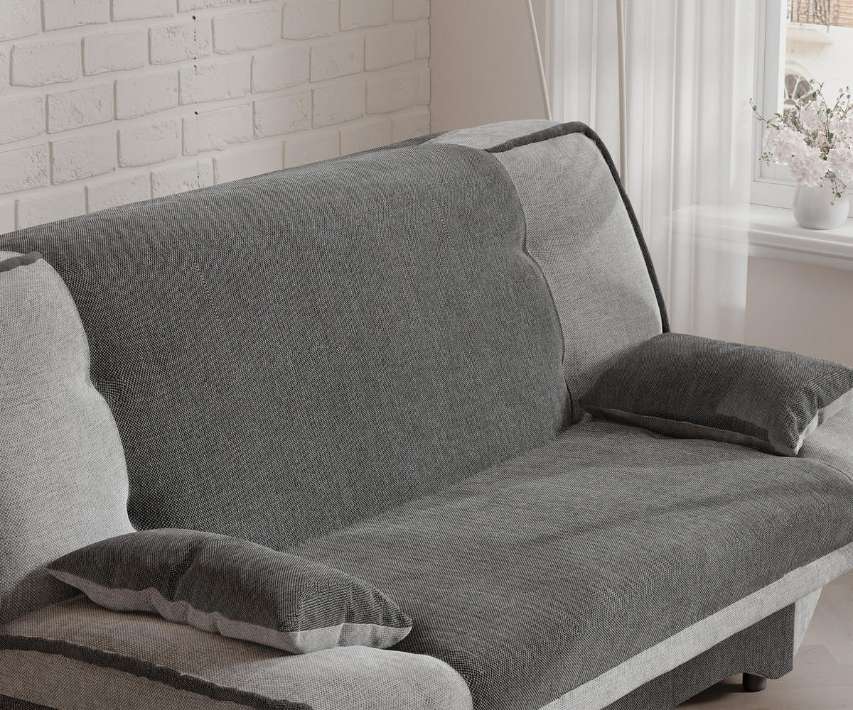 SCHLAFSOFA ORLIN mit Bettkasten Hellgrau/Dunkelgrau - Hellgrau, Holzwerkstoff/Kunststoff (200/85/90cm) - Idohome