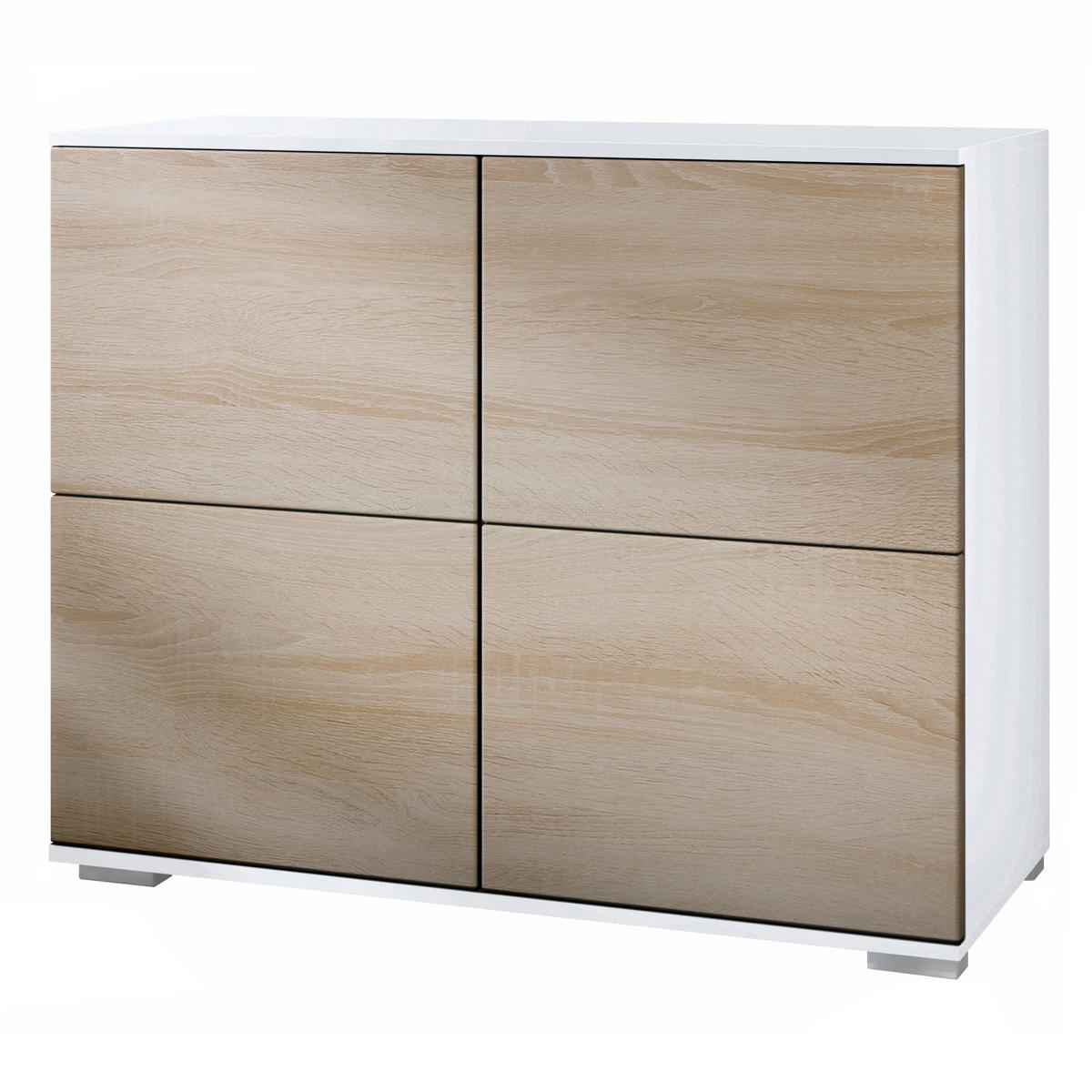KOMMODE Rova Eiche sägerau - Eiche San Remo, Holzwerkstoff (92.5/75.5/35cm) - Vladon