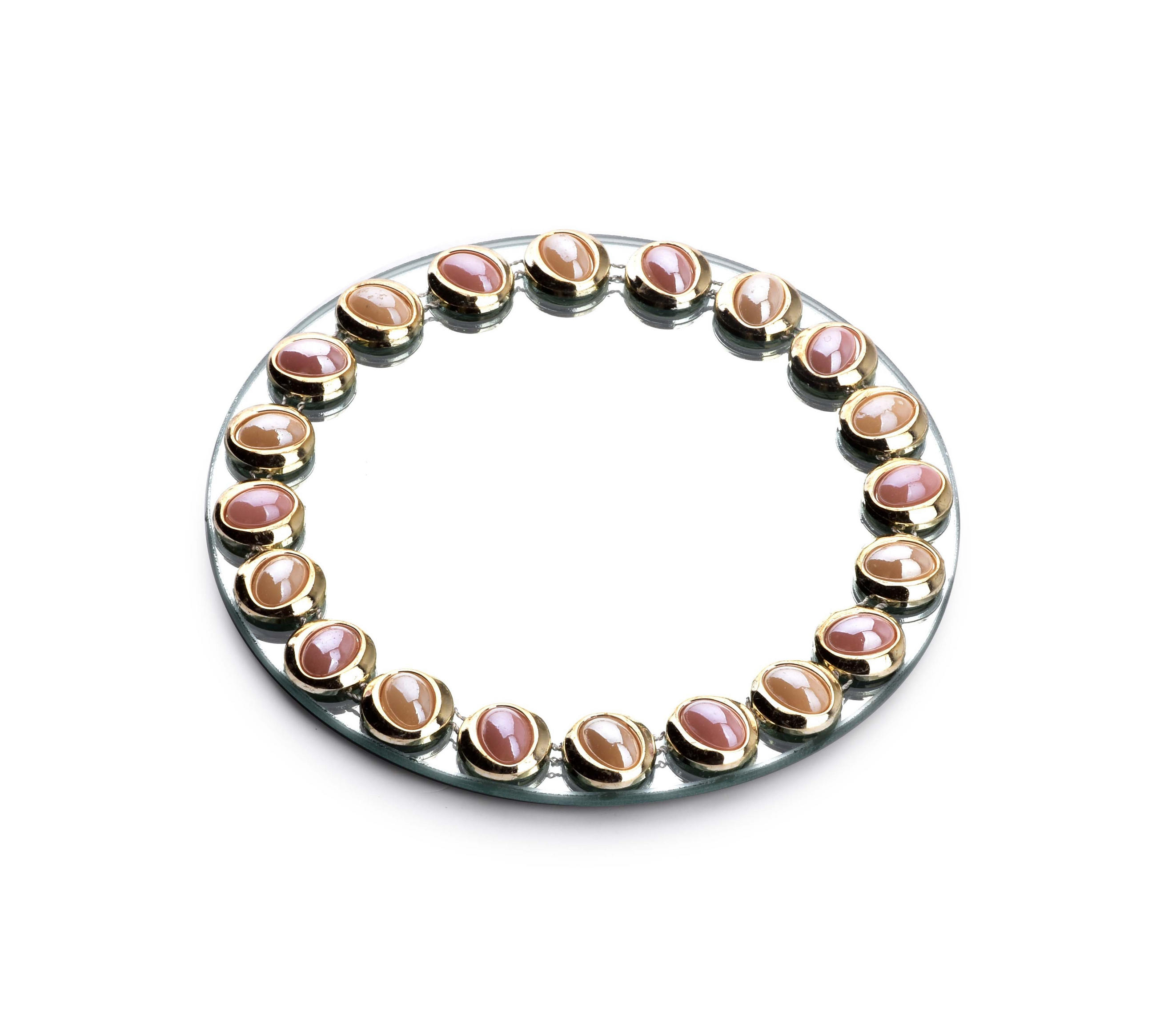DEKOTABLETT Elia Rosa 15/15/1 cm Glas - Rosa, Glas (1cm) - Mondex