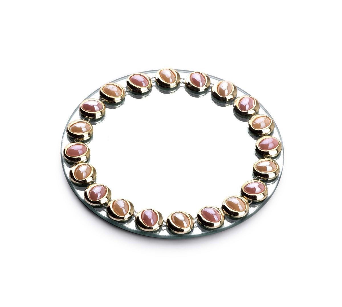 DEKOTABLETT Elia Rosa 15/15/1 cm Glas - Rosa, Glas (1cm) - Mondex
