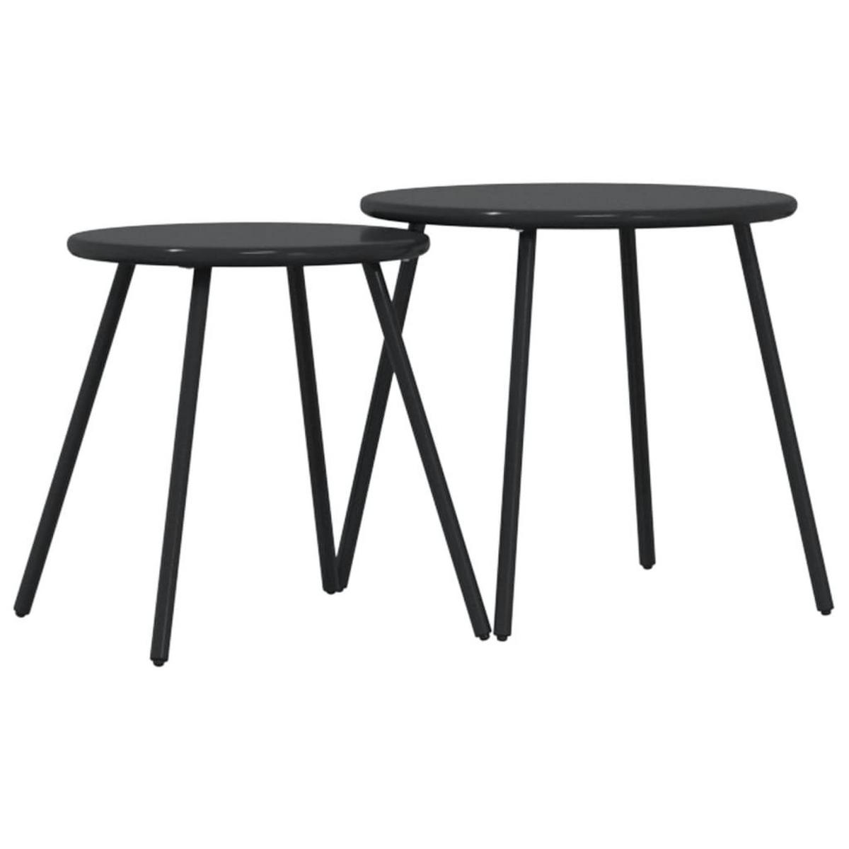 GARTENTISCH Tischwald 46/42/50 cm - Schwarz, Naturmaterialien (50/46/42cm) - ZMH
