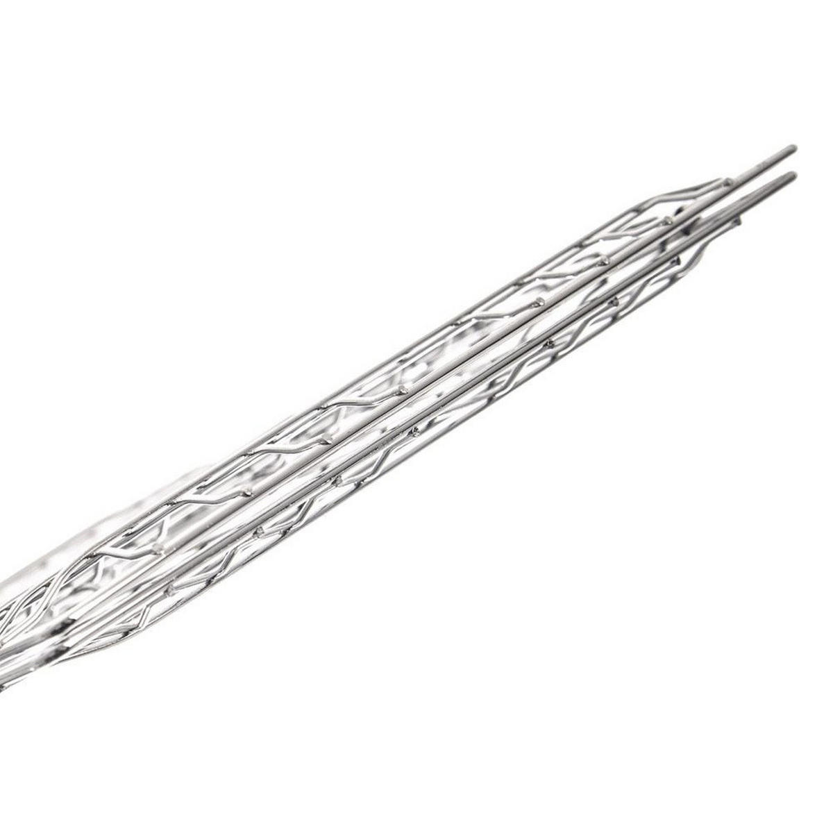 GRILLROST doppelseitig Holzgriff 55 cm Silberfarben - Silberfarben, Metall (35/4/55cm) - Orion 