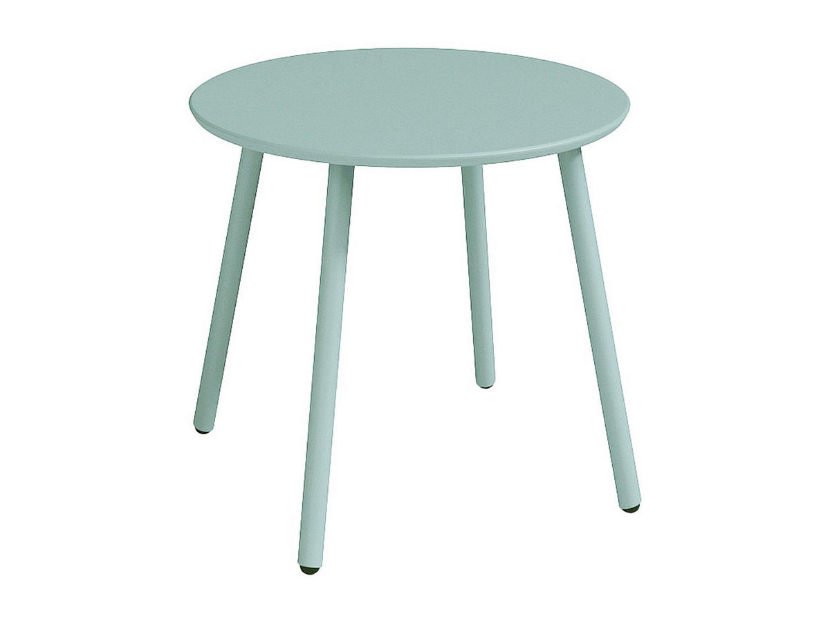 GARTENBEISTELLTISCH - 1 -Sitzer - Stahl - mandelgrün - MIRMANDE - Grün, Metall (50/50/44.5cm) - Vente-Unique