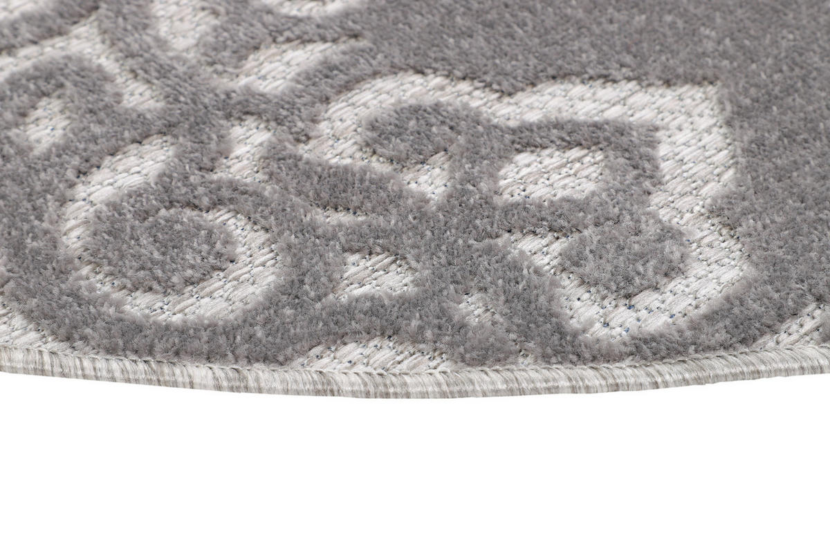 TEPPICH PATIO rund Grau 240/240 cm - Grau, Textil (240/240cm) - Tapiso