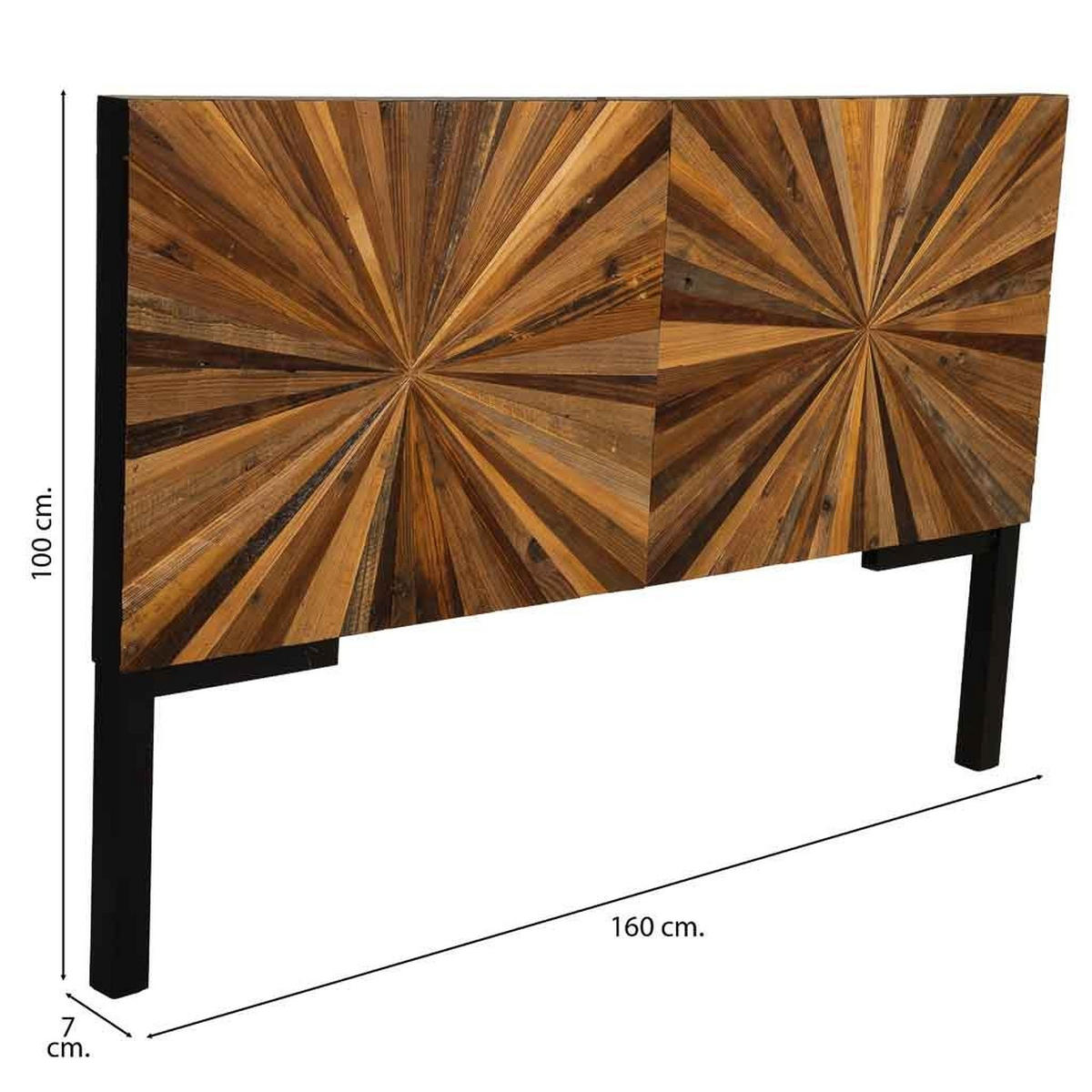 KOPFTEIL aus Holz, braun, 160x7x100cm - Braun, Holzwerkstoff (160/100/7cm) - Wanderlust