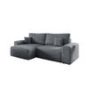 ECKSOFA MILKY 255/148 in Bouclé Dunkelgrau links - Dunkelgrau, Holz/Holzwerkstoff (255/148cm) - Deine Möbel 24