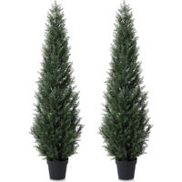 KÜNSTLICHER Zedernbaum 155 cm 2er Set - Grün, Kunststoff (85cm)