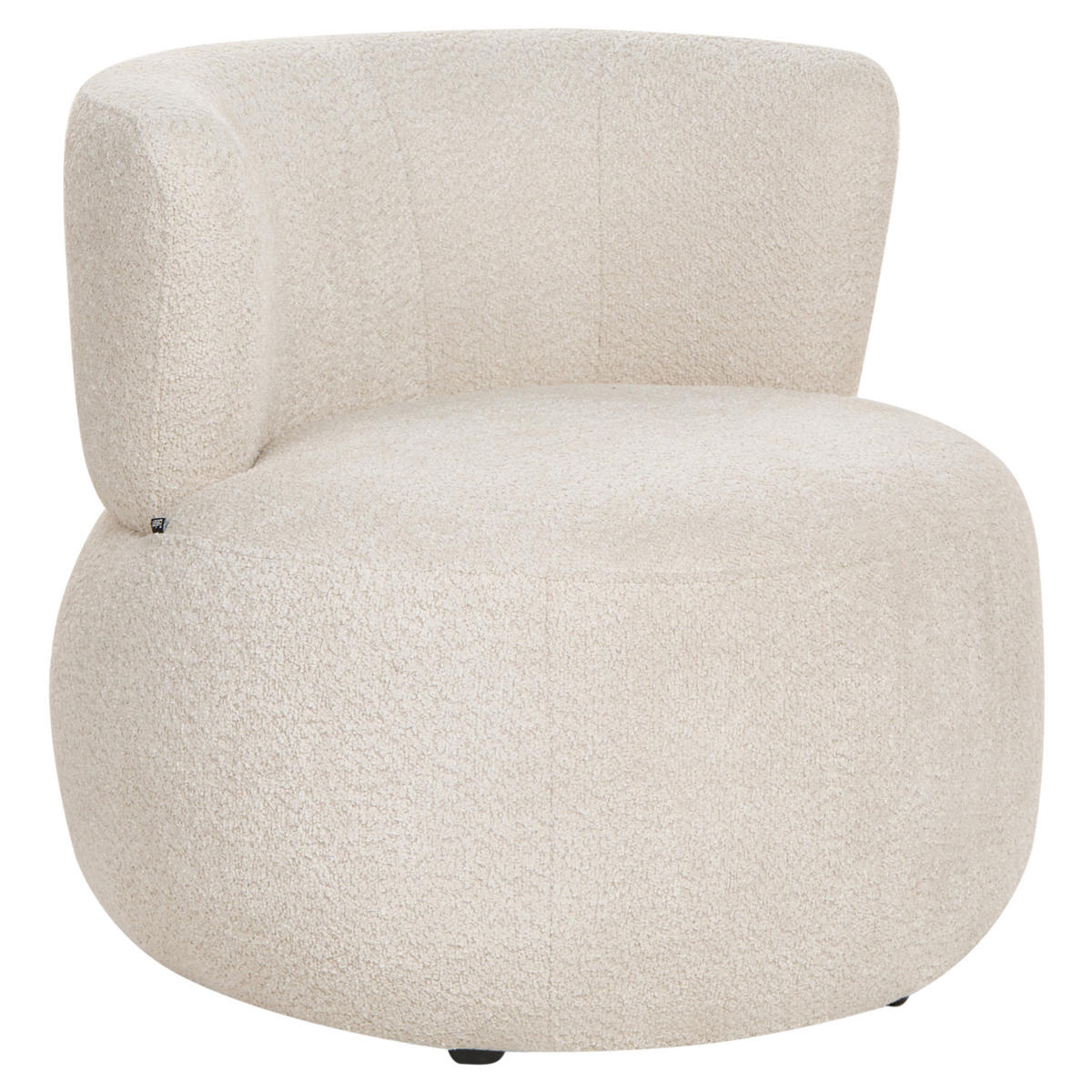 SESSEL Chenillegewebe Hellbeige Volda - Beige, Textil (78/74/80cm) - Beliani