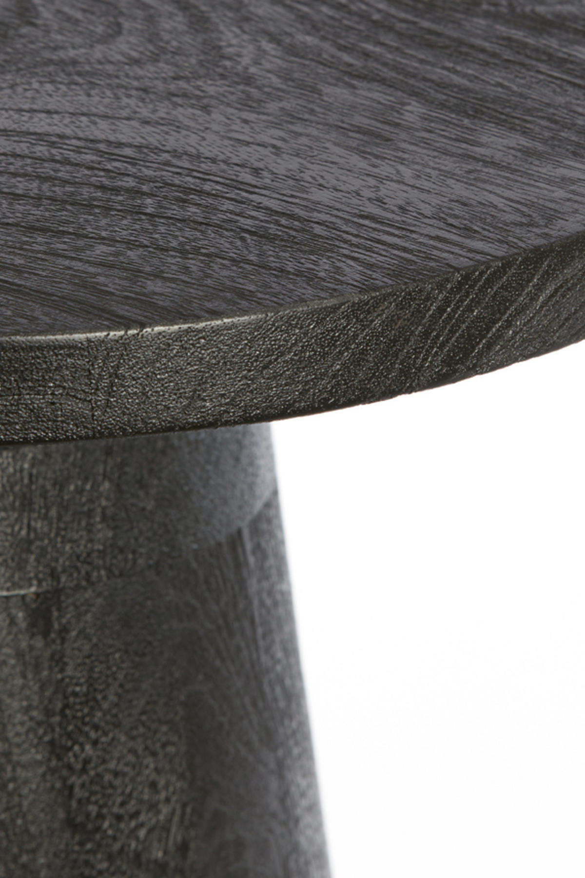 BEISTELLTISCH Paxos Schwarz Ø45/64 cm - Schwarz, Holz (45/45/64cm) - Light & Living