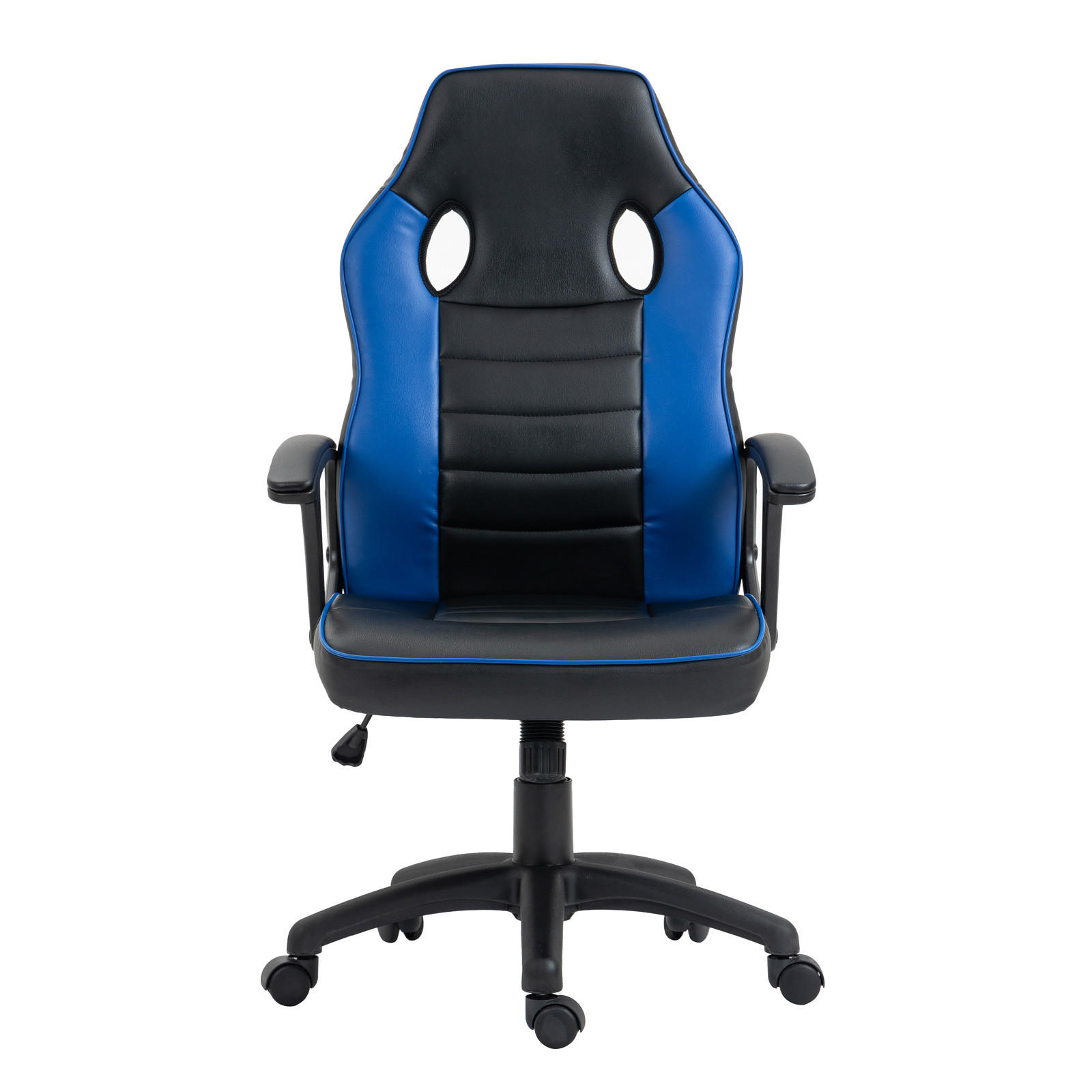 GAMINGSTUHL Kinder Schwarz/Blau - Blau, Kunststoff (63/107/66cm) - SVITA