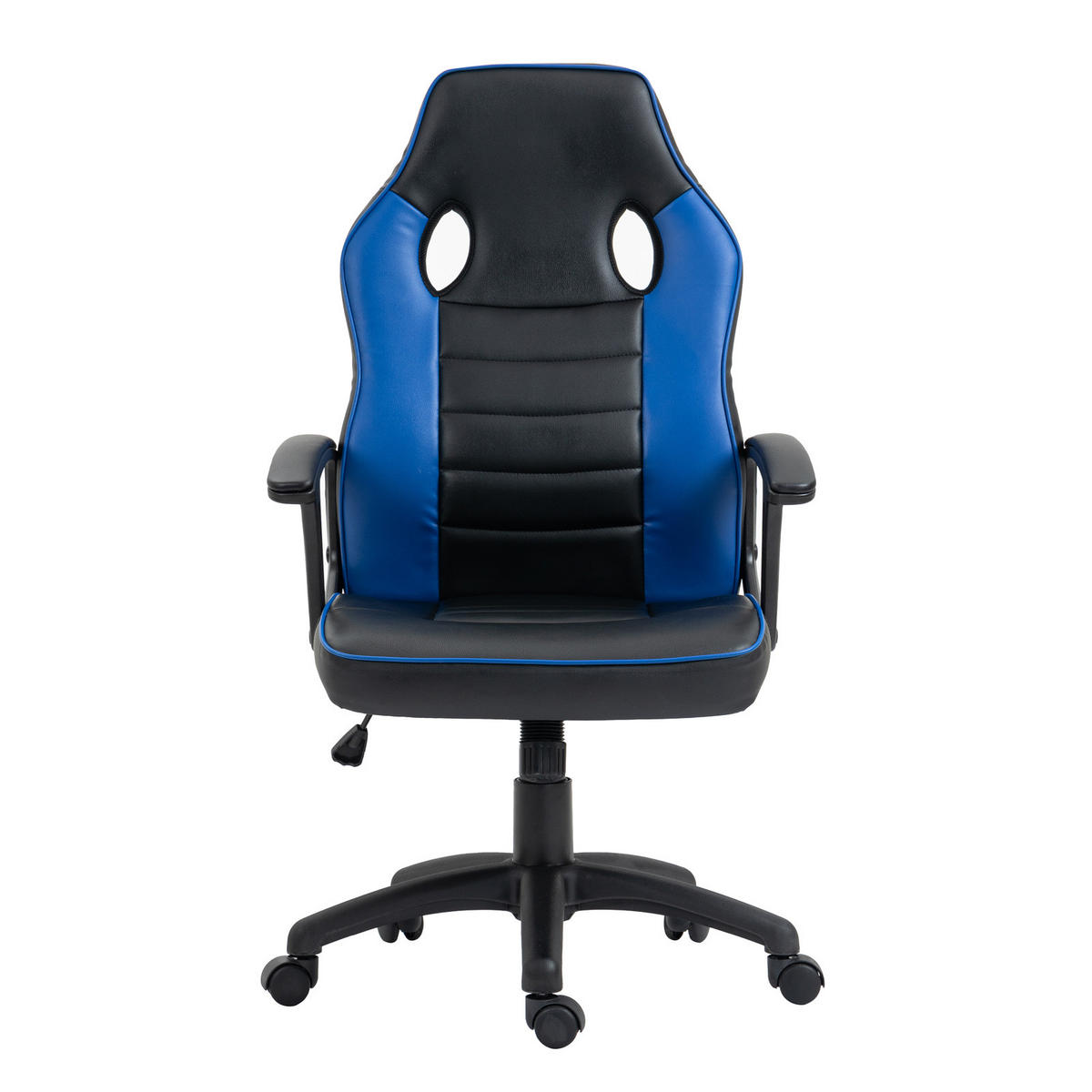 GAMINGSTUHL Kinder Schwarz/Blau - Blau, Kunststoff (63/107/66cm) - SVITA