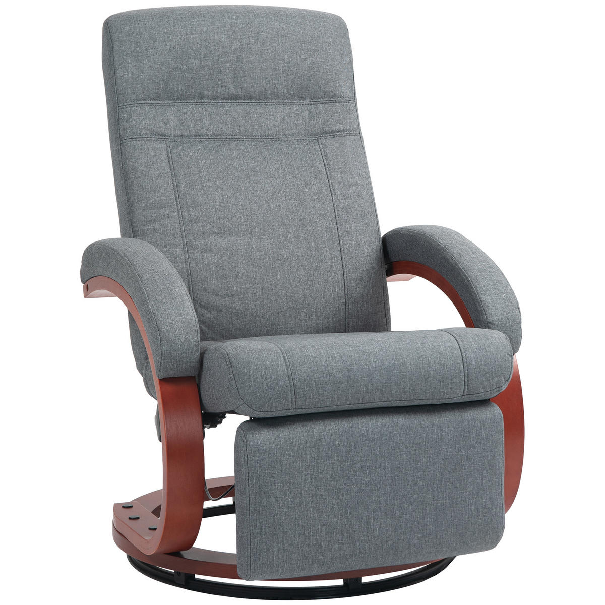RELAXSESSEL DE-06445 135° neigbar, Leinenoptik Grau - Grau, Textil/Metall (68/100/86cm) - ComfortXL