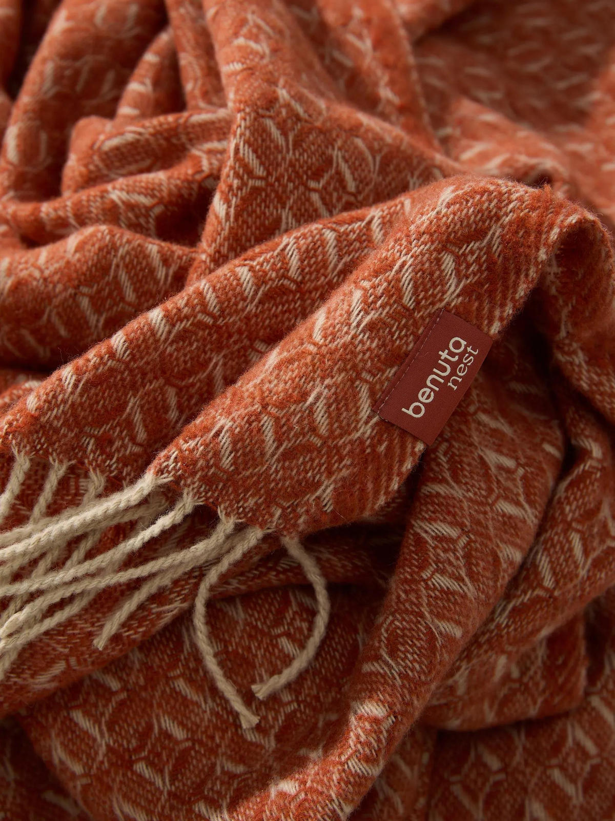 DECKE Liana Rot 130/180 cm - Rot, Textil (130/180cm) - benuta