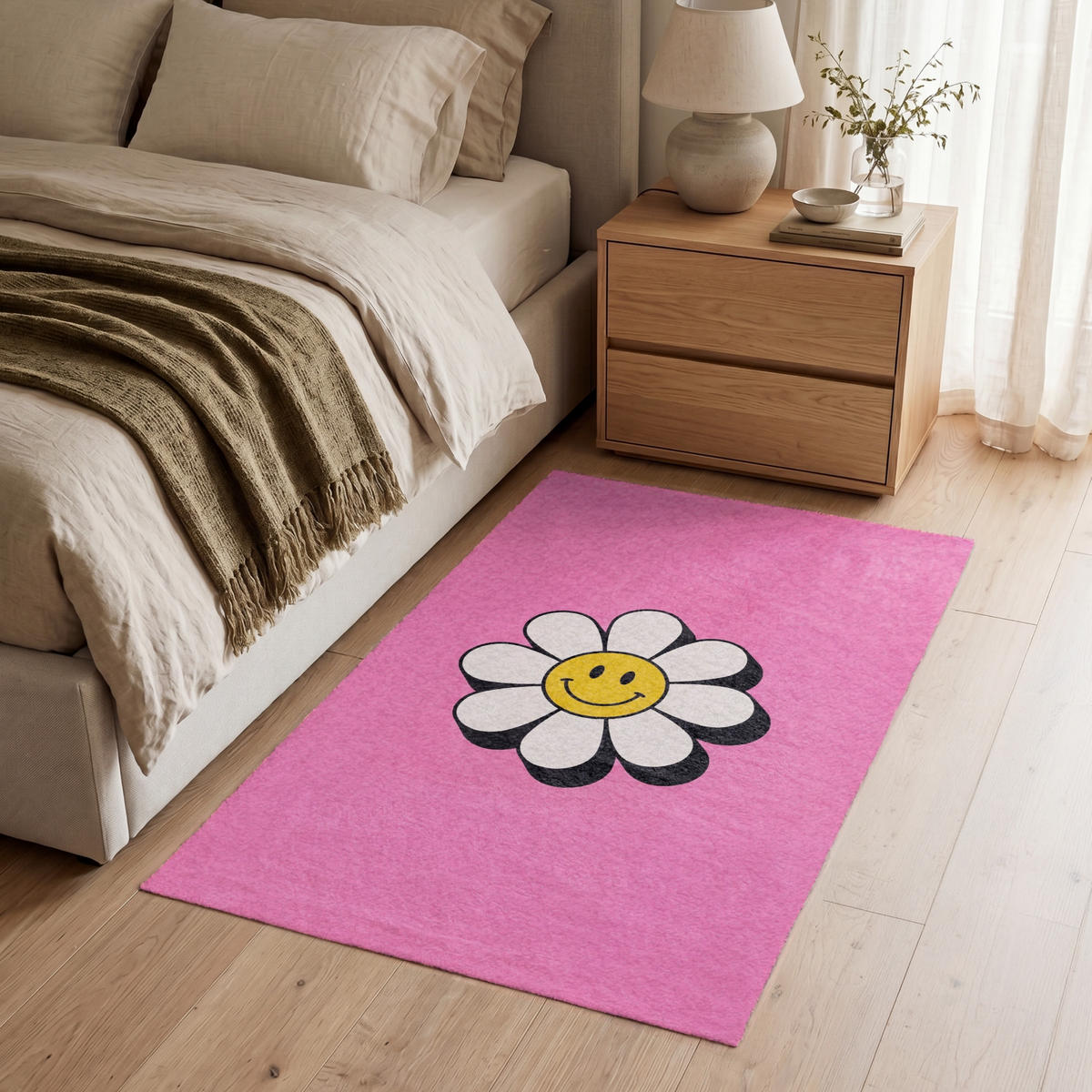 PREPROGE - Cvet - 90x150 cm - pink, umetna masa/tekstil (90/0.4cm) - OnlyWow