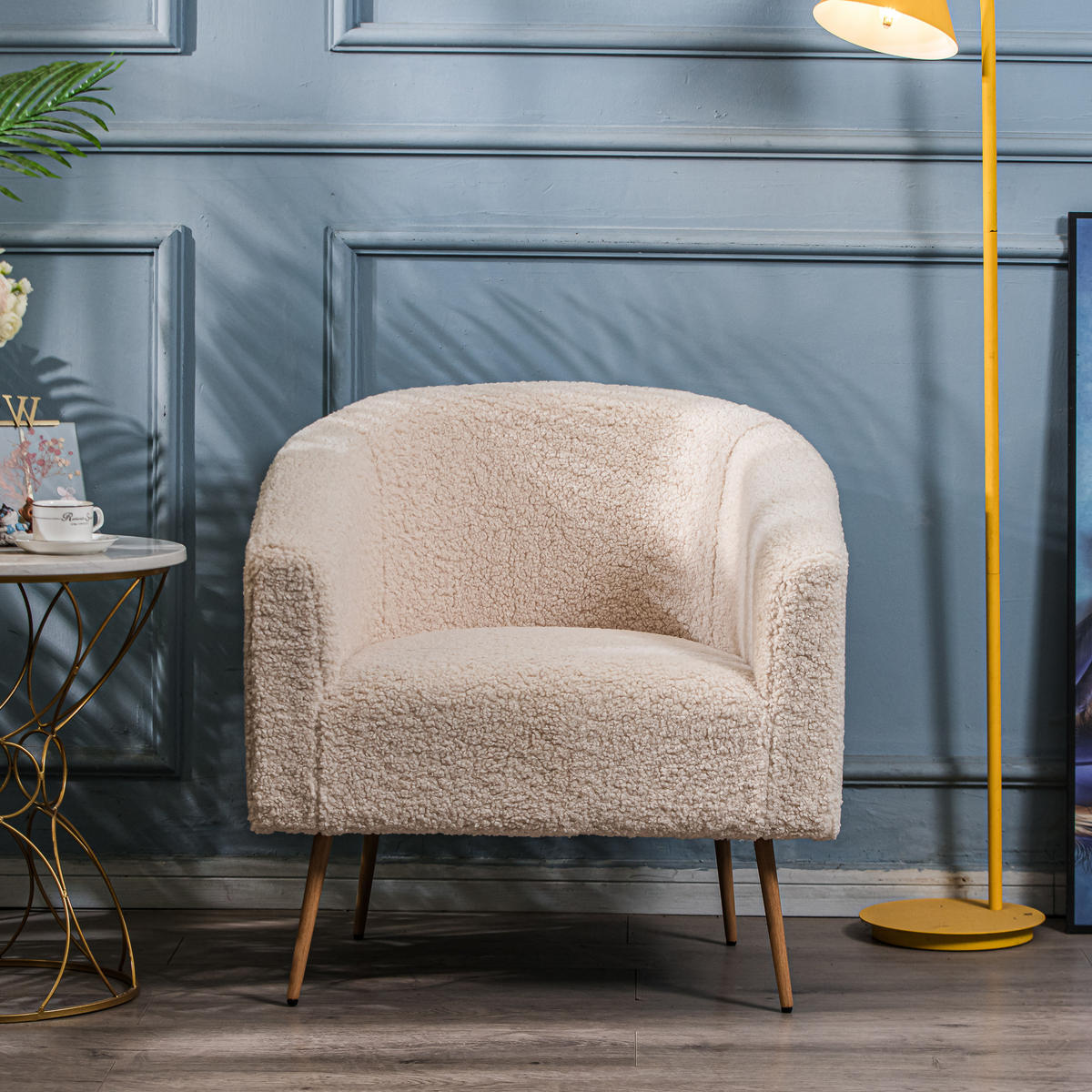 SESSEL Wolle Weiß - Weiß, Textil (75/76/65cm) - Nordlys
