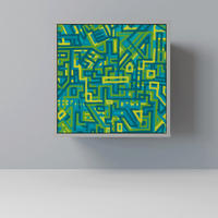 SIDEBOARD NOSTALGIC MEMORIES, Grau, 57,5x42x57,5 cm, Ohne Füße - Multicolor/Grau, Holzwerkstoff (57.5/57.5/42cm) - SpaceRebels