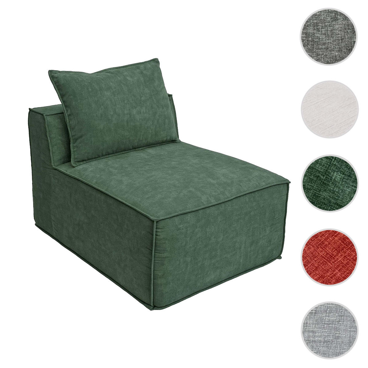 SESSEL Grün - Grün, Textil (75/63/97cm) - MCW