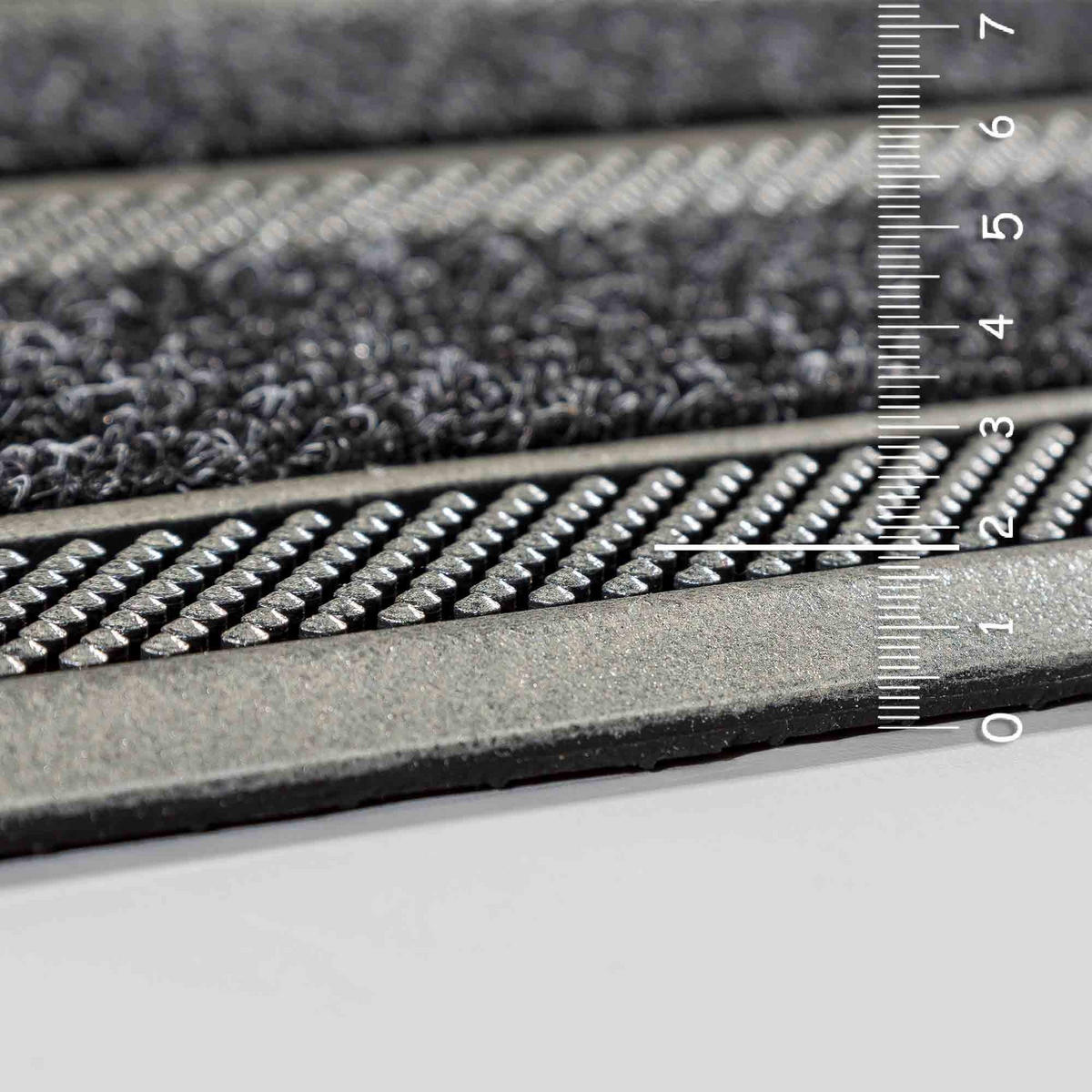 FUSSMATTE FÜR INNEN UND AUßEN RUBBER PIN - Schwarz, Kunststoff (45/75cm) - Astra
