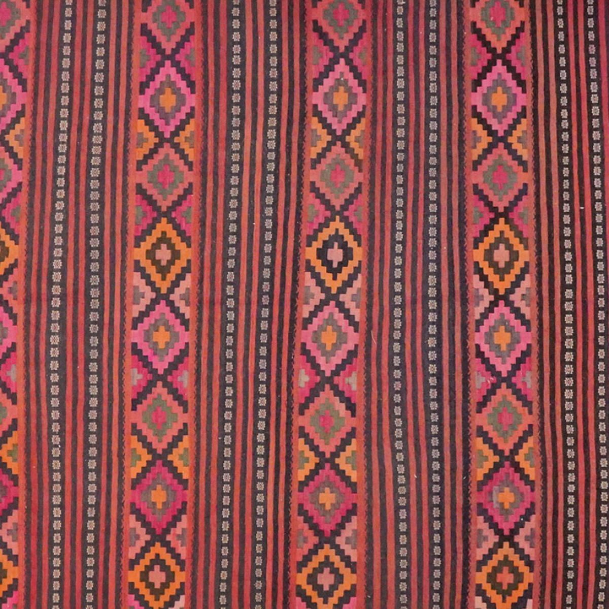 HANDWEBTEPPICH Kelim Kordi Old Mehrfarbig 390/170 cm Schurwolle - Multicolor, Textil (170/390cm) - Looma