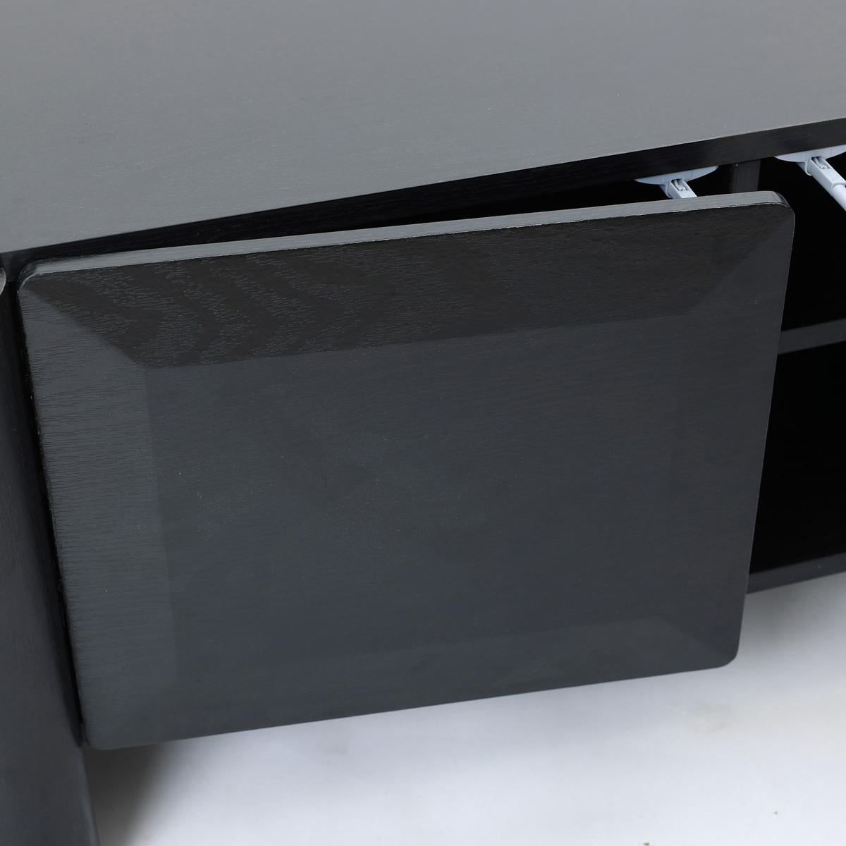 TV-SCHRANK Modern, Schwarz - Breites Lowboard mit 4 Einzel-Schubladen & doppeltem Staufach, MDF TV Board | 160x40x40 cm - Schwarz, Holz (160/40/40cm) - Hometopia