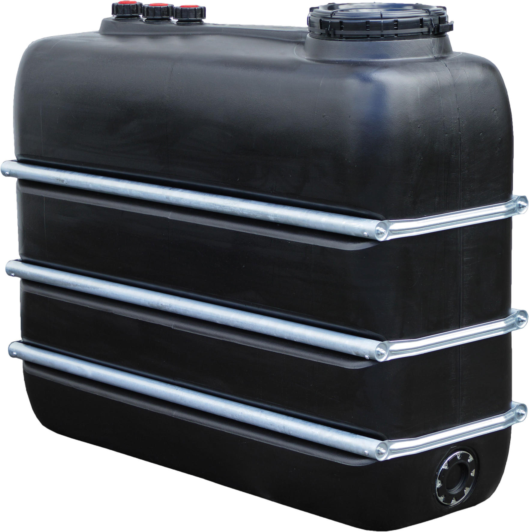 RAUMSPARTANK 2000 L schwarz aus lebensmittelechten PE - Schwarz, Kunststoff (72/169/207cm) - GRAF