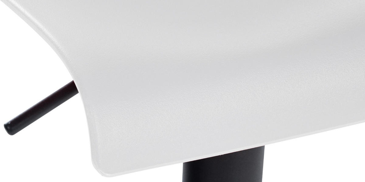 BARHOCKER Gebel Kunststoff Weiß - Weiß, Kunststoff/Metall (39/84/36cm) - DELUKE