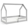 KINDERBETT Bodenbett LUMBE, Hausform - Grau, Holz (80/160cm) - KONSIMO®