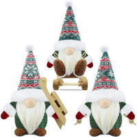 WEIHNACHTSWICHTEL 3er Set Grün - Multicolor, Textil (11/18/20cm)