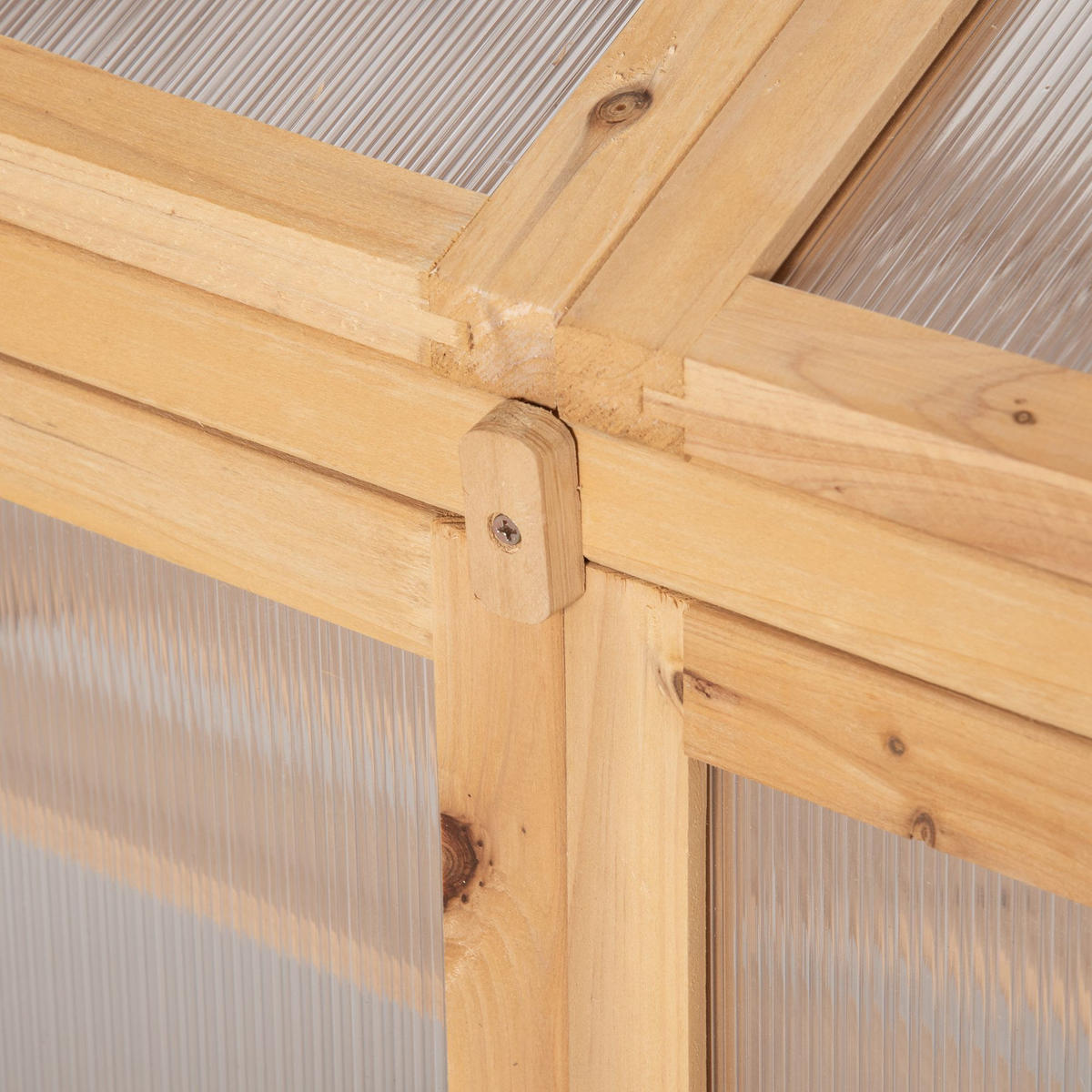 GEWÄCHSHAUS aus Holz 70x50x120 cm in Braun mit 3 Lattenregalen - Braun, Holz (50/120/70cm) - Modfu