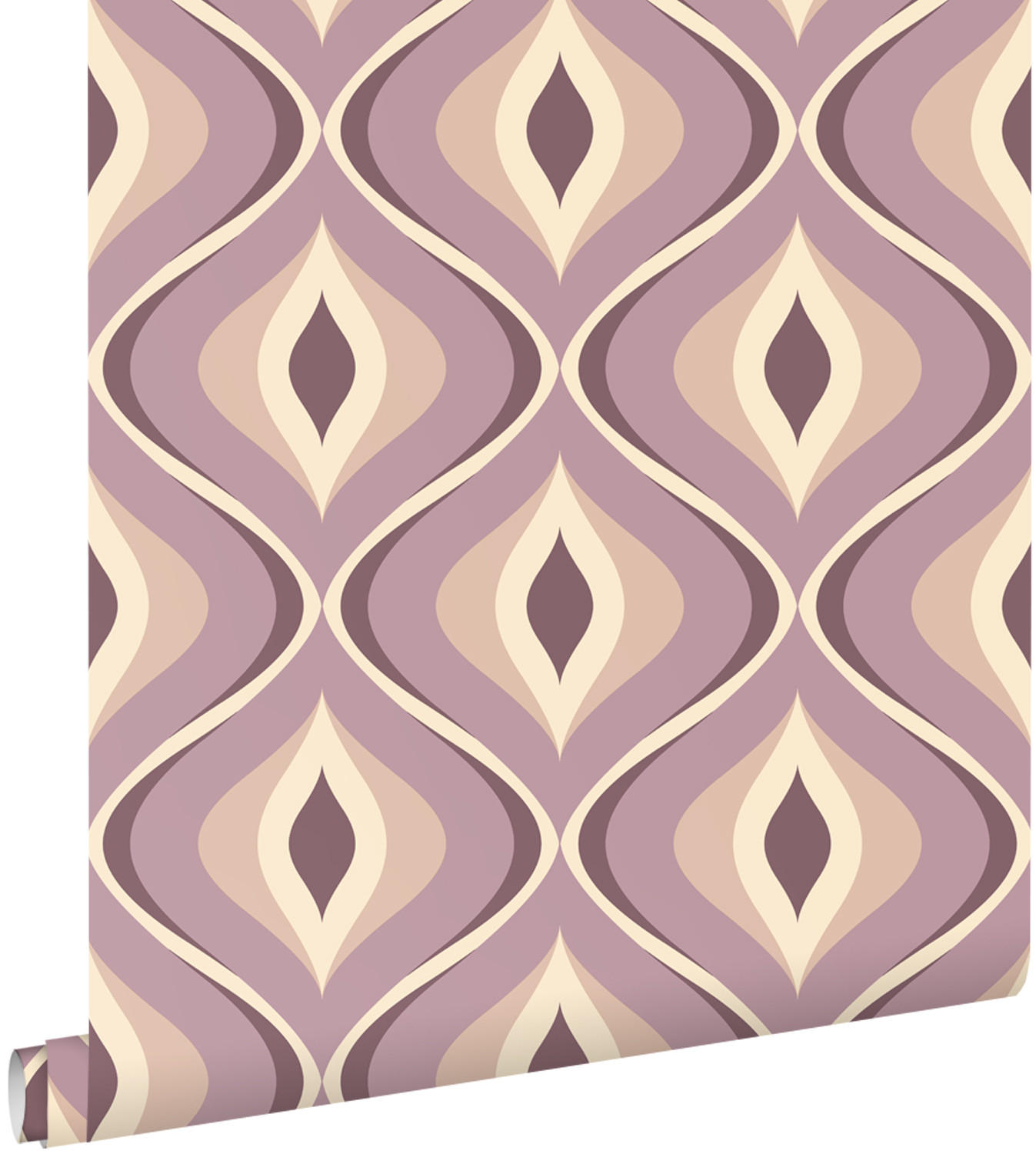 TAPETE Retro-Ornamente 50 x 900 cm - Lila, Papier (50/900cm) - ESTAhome