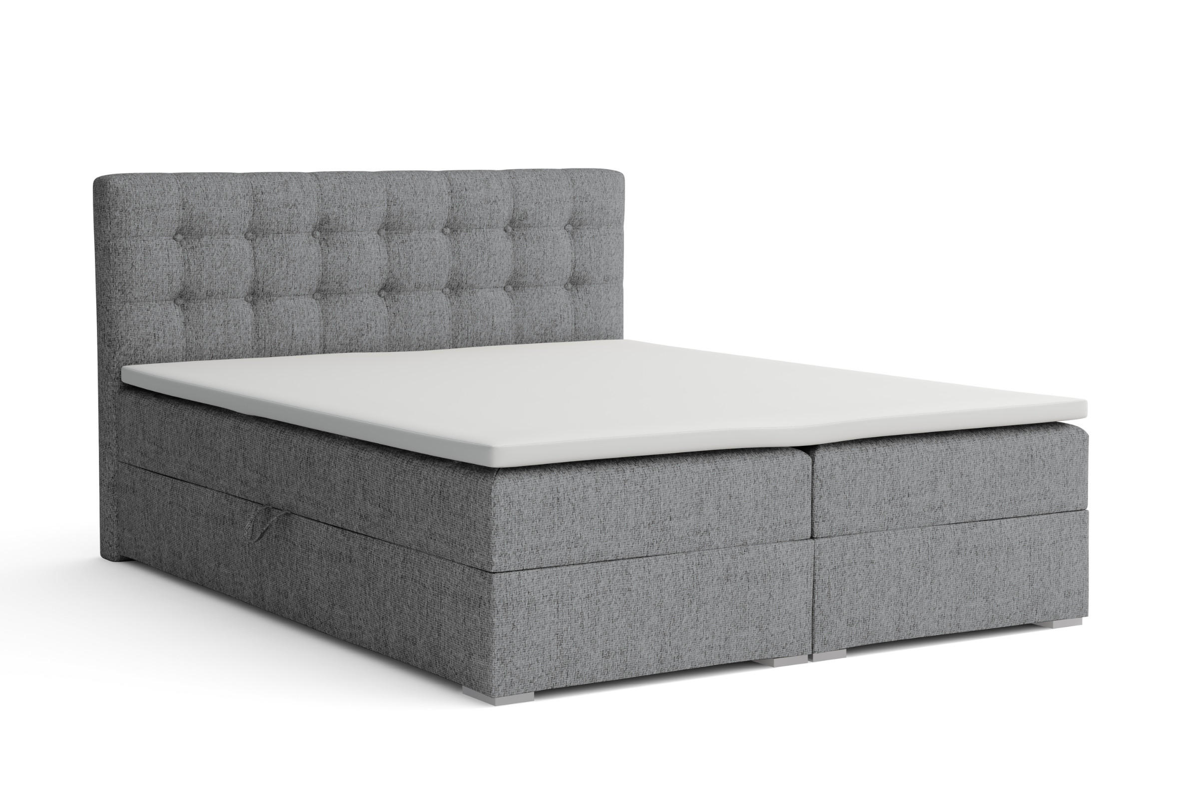 Deine Möbel 24 Boxbett Dunkelgrau 200x200 cm