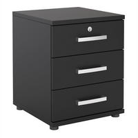 BÜROCONTAINER TORONTO - Schwarz, Holzwerkstoff (44/55/45cm) - CARO-Möbel