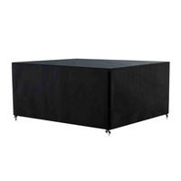 ABDECKHAUBE für Gartenmöbel Schwarz 250 x 210 x 71 cm - Schwarz, Kunststoff (210/71/250cm)