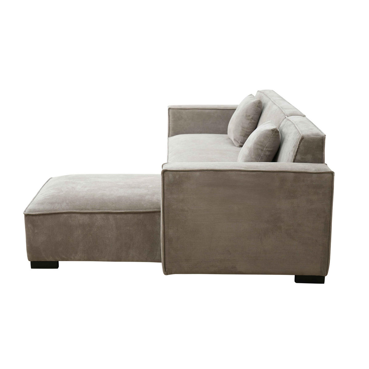 SOFA 3-Sitzer, Taupe - Taupe, Textil (160/247cm) - Oviala