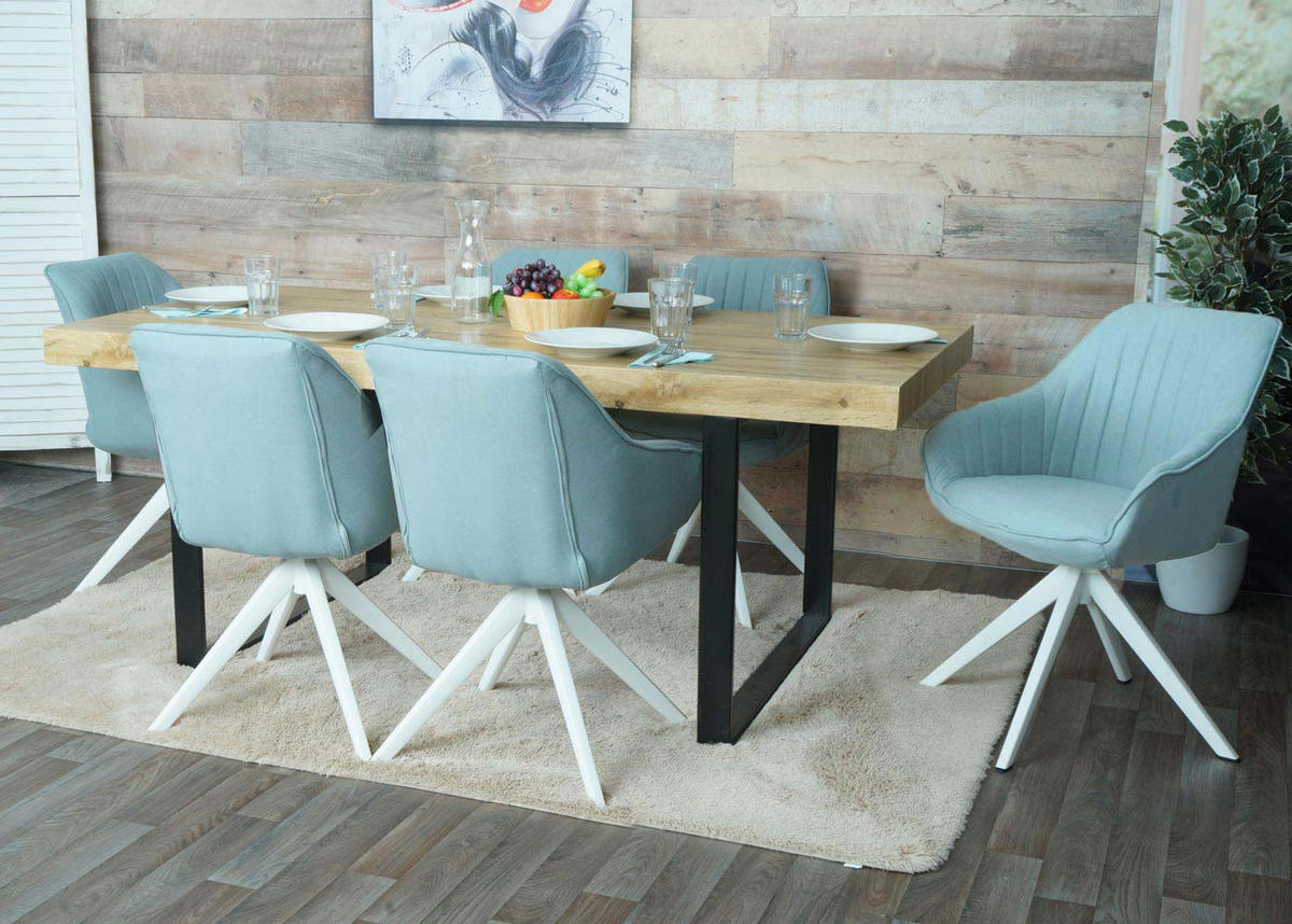 JÍDELNÍ ŽIDLE Světle zelená - mátově zelená/světle zelená, textil (55/84/60cm) - MCW