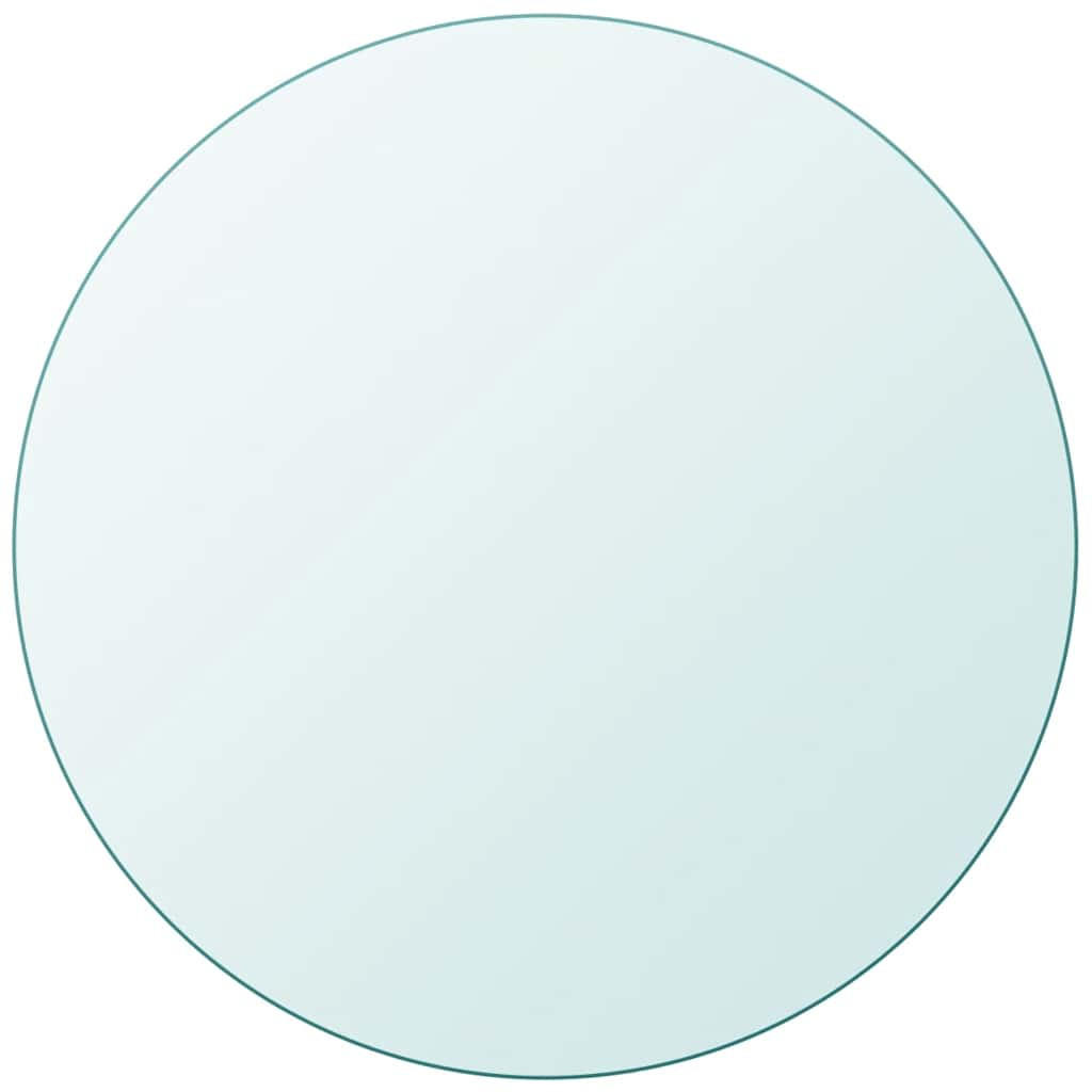 TISCHPLATTE Aus Gehärtetem Glas Rund 400 Mm - Transparent, Glas (40/40/0.8cm) - vidaXL