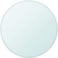 TISCHPLATTE Aus Gehärtetem Glas Rund 400 Mm - Transparent, Glas (40/40/0.8cm) - vidaXL