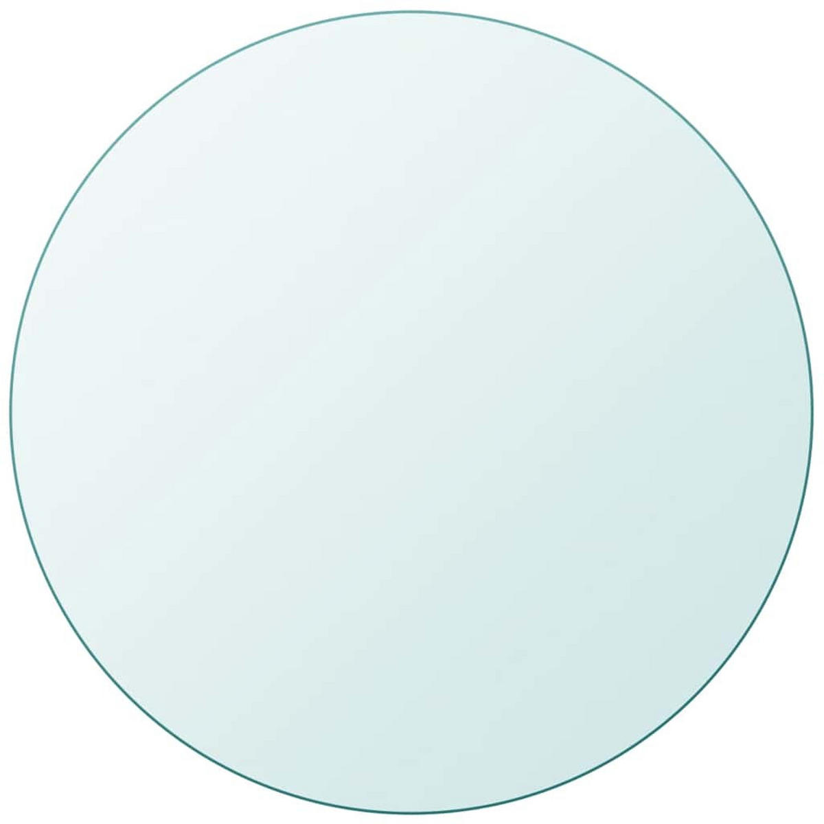 TISCHPLATTE Aus Gehärtetem Glas Rund 400 Mm - Transparent, Glas (40/40/0.8cm) - vidaXL