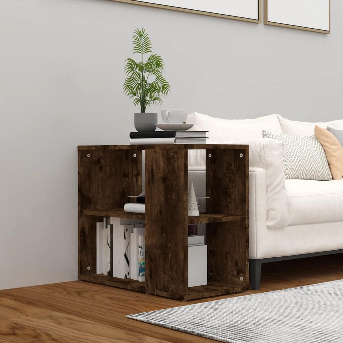 BEISTELLTISCH Räuchereiche 60x30x50 cm Holzwerkstoff - Braun, Holzwerkstoff (60/50/30cm) - furnicato