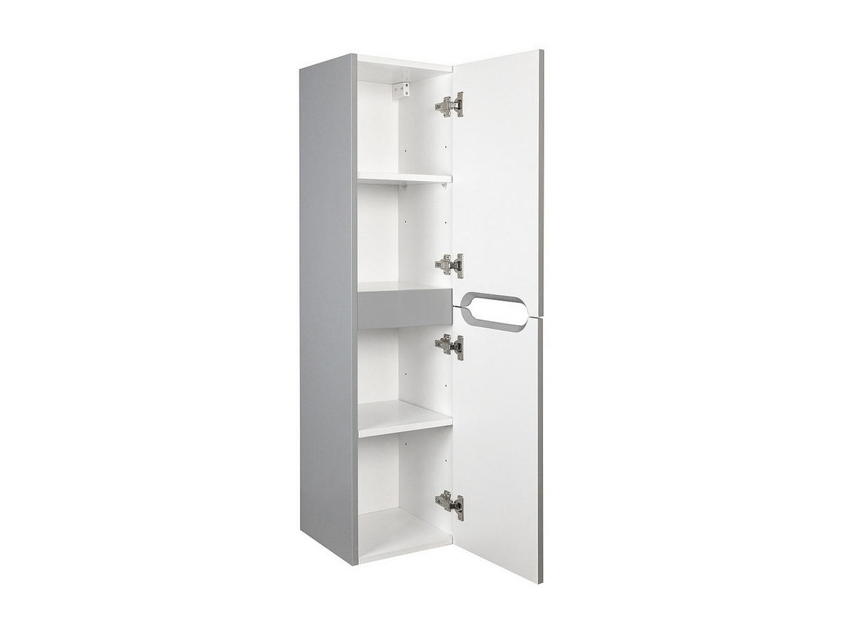 BADSCHRANK - 30 cm x 30 cm - Holz, Platte - Grau STEFANIE - Grau, Holz (30/120/30cm) - Vente-Unique