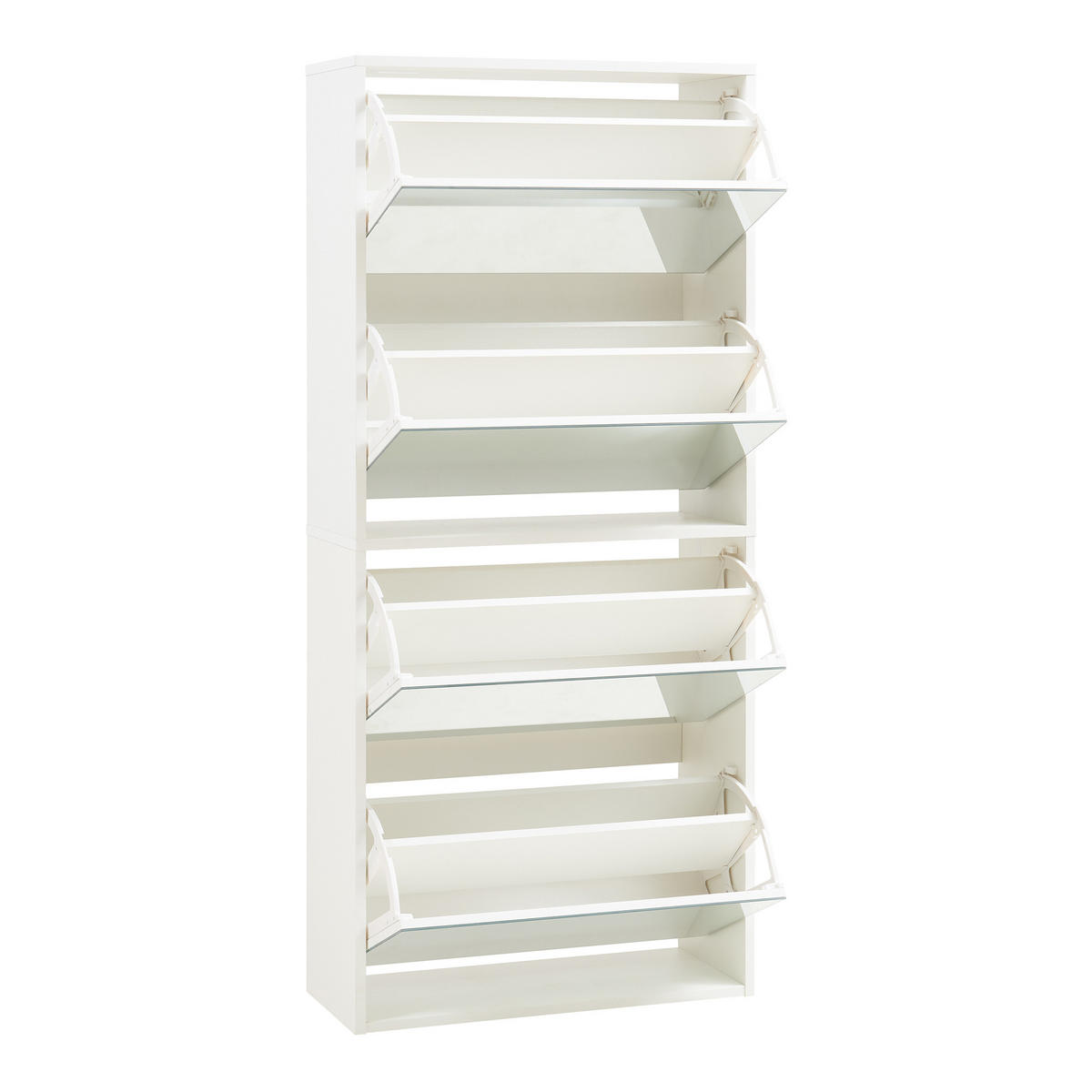 SCHUHKIPPER Lund - Weiß, Holzwerkstoff (24/134/60cm) - [en.casa]