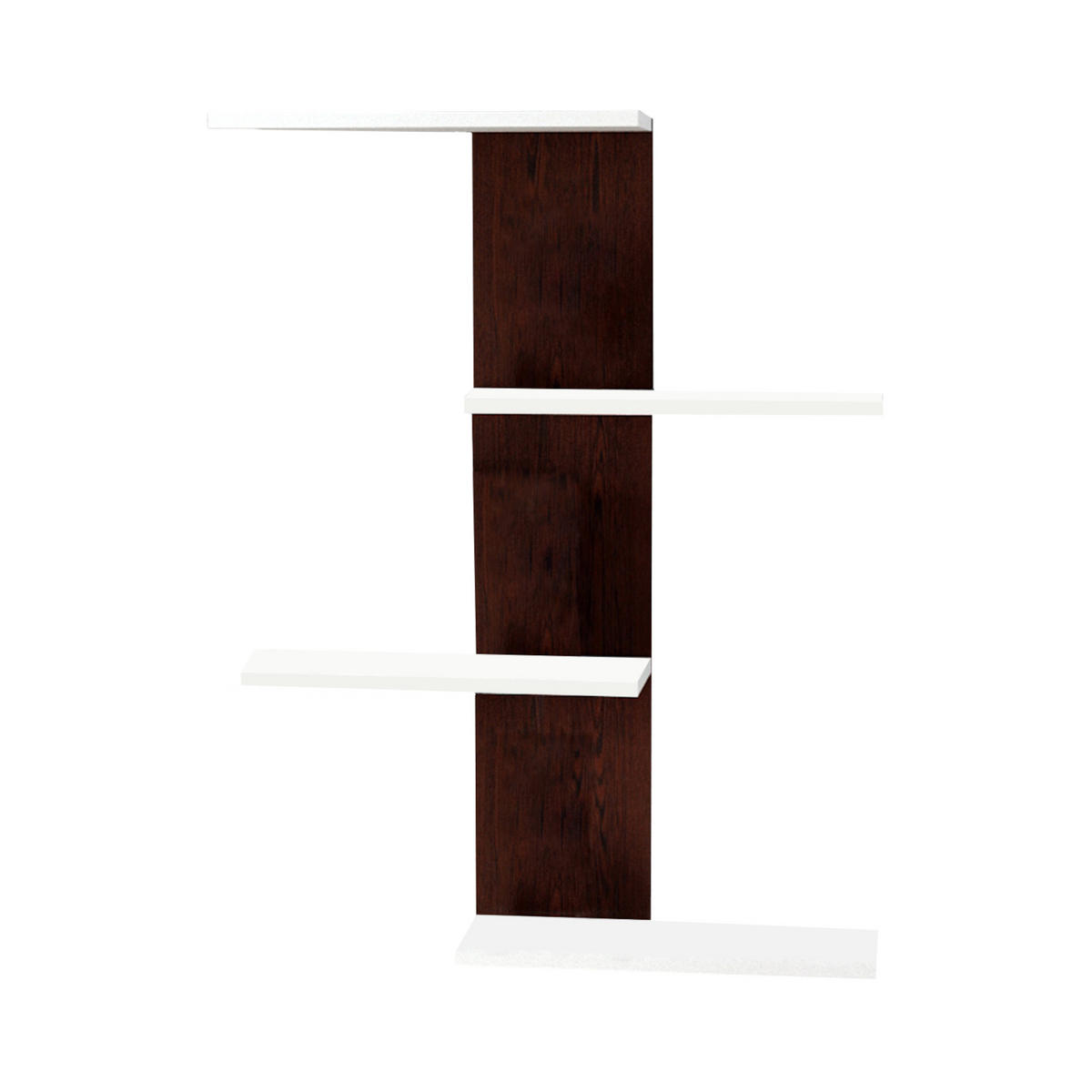 WANDREGAL Hammerfest - Wengefarben/Weiß, Holzwerkstoff (78/100/17cm) - [en.casa]