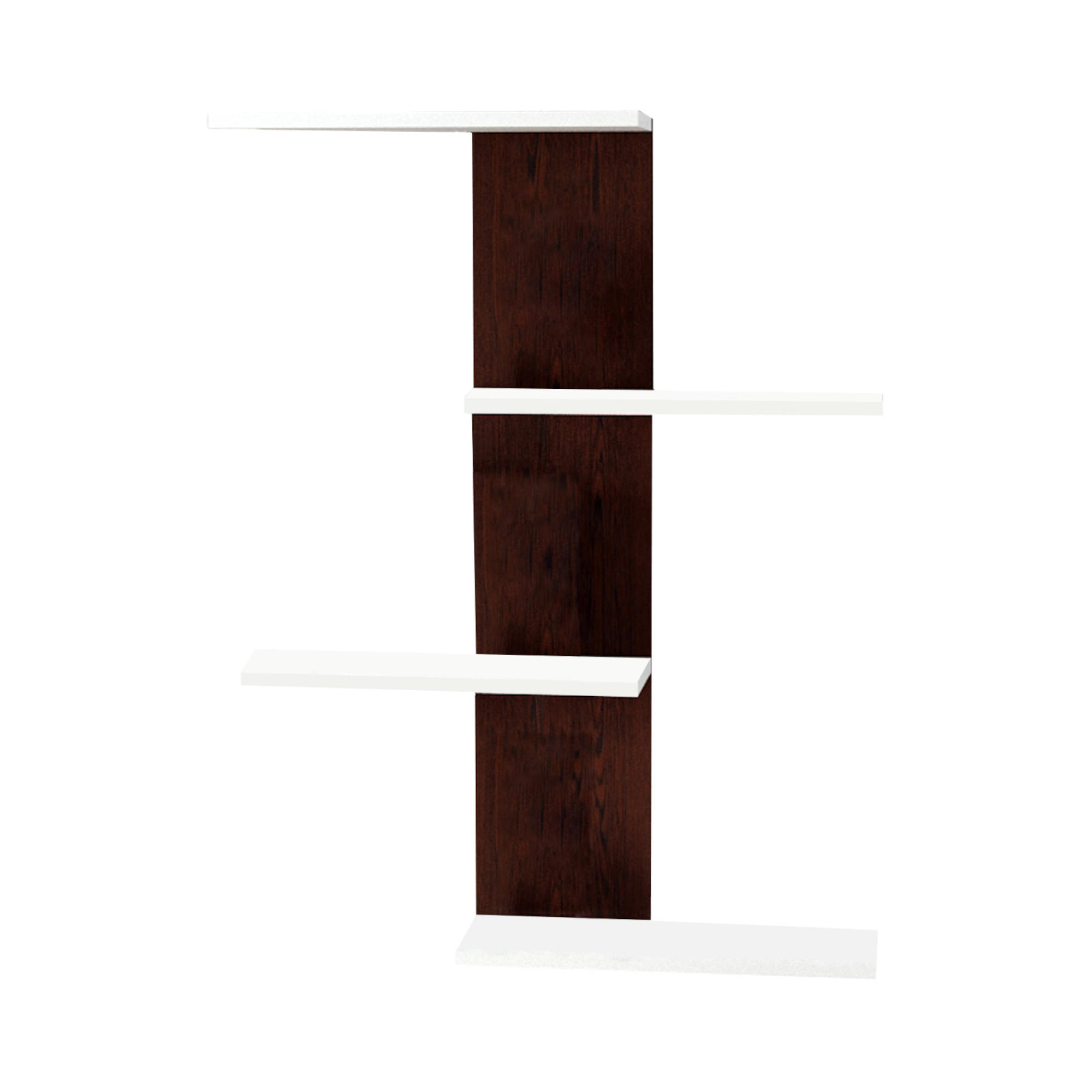 Thumbnail - [en.casa] Wandregal, Wenge, Weiß, Holzwerkstoff, 78x100x17 cm, Wohnzimmer, Regale, Wandregale