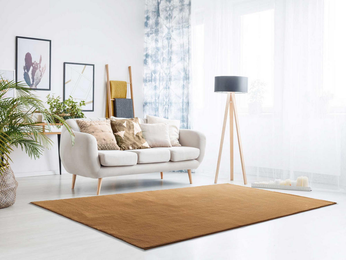 WEBTEPPICH waschbar Kupfer Loft 200/290 cm - Kupferfarben, Textil (200/290cm) - Atticgo